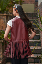 CHALECO COUNTRY ECOCUERO VINOTINTO