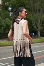 CHALECO COUNTRY ECOCUERO BEIGE