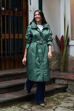 GABARDINA PITÓN REPELENTE AL AGUA VERDE