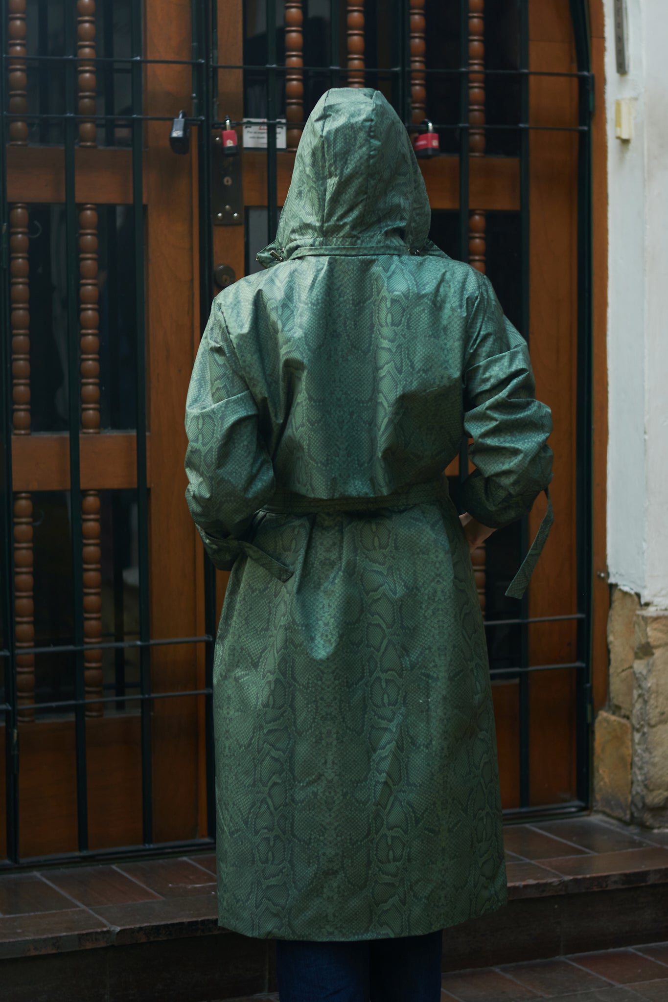 GABARDINA PITÓN REPELENTE AL AGUA VERDE