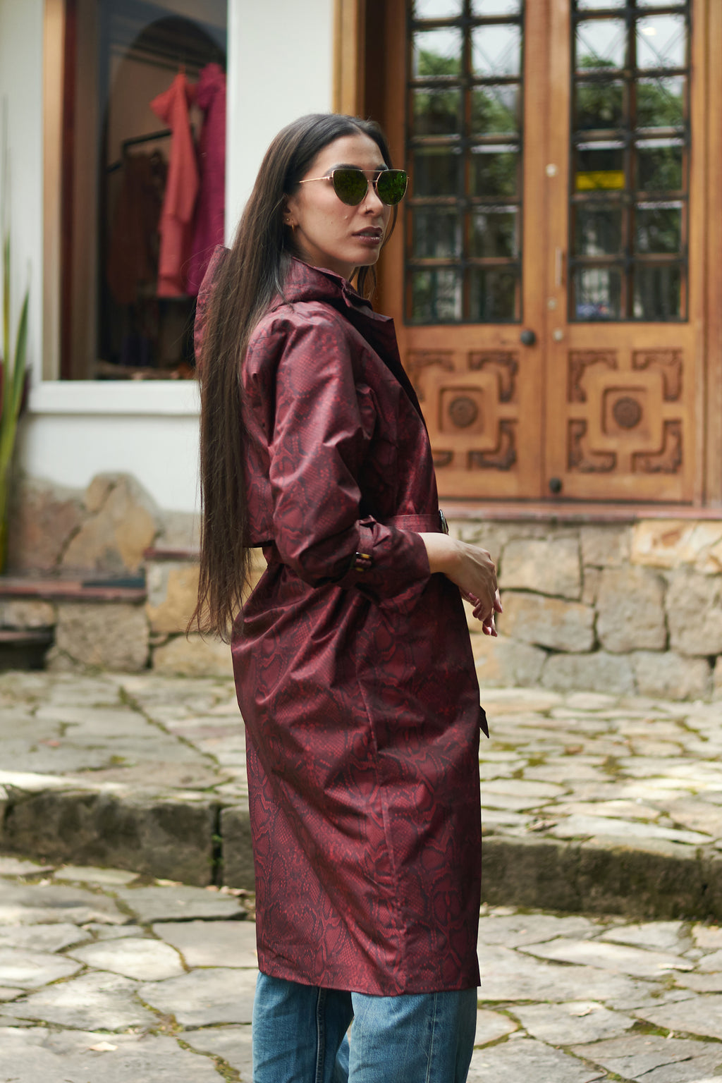 GABARDINA PITÓN REPELENTE AL AGUA VINOTINTO