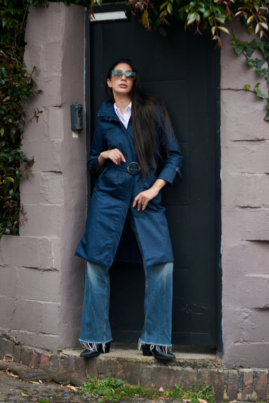 GABARDINA PITÓN REPELENTE AL AGUA AZÚL