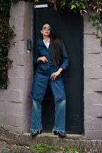 GABARDINA PITÓN REPELENTE AL AGUA AZÚL