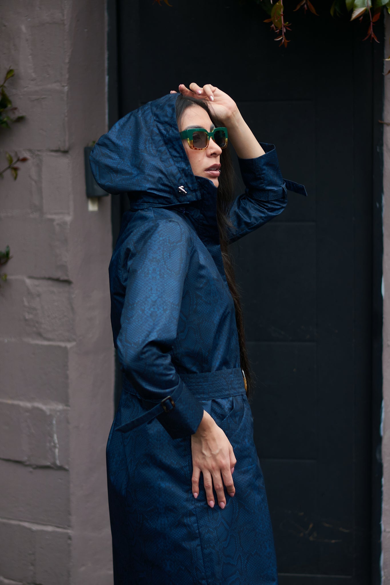 GABARDINA PITÓN REPELENTE AL AGUA AZÚL