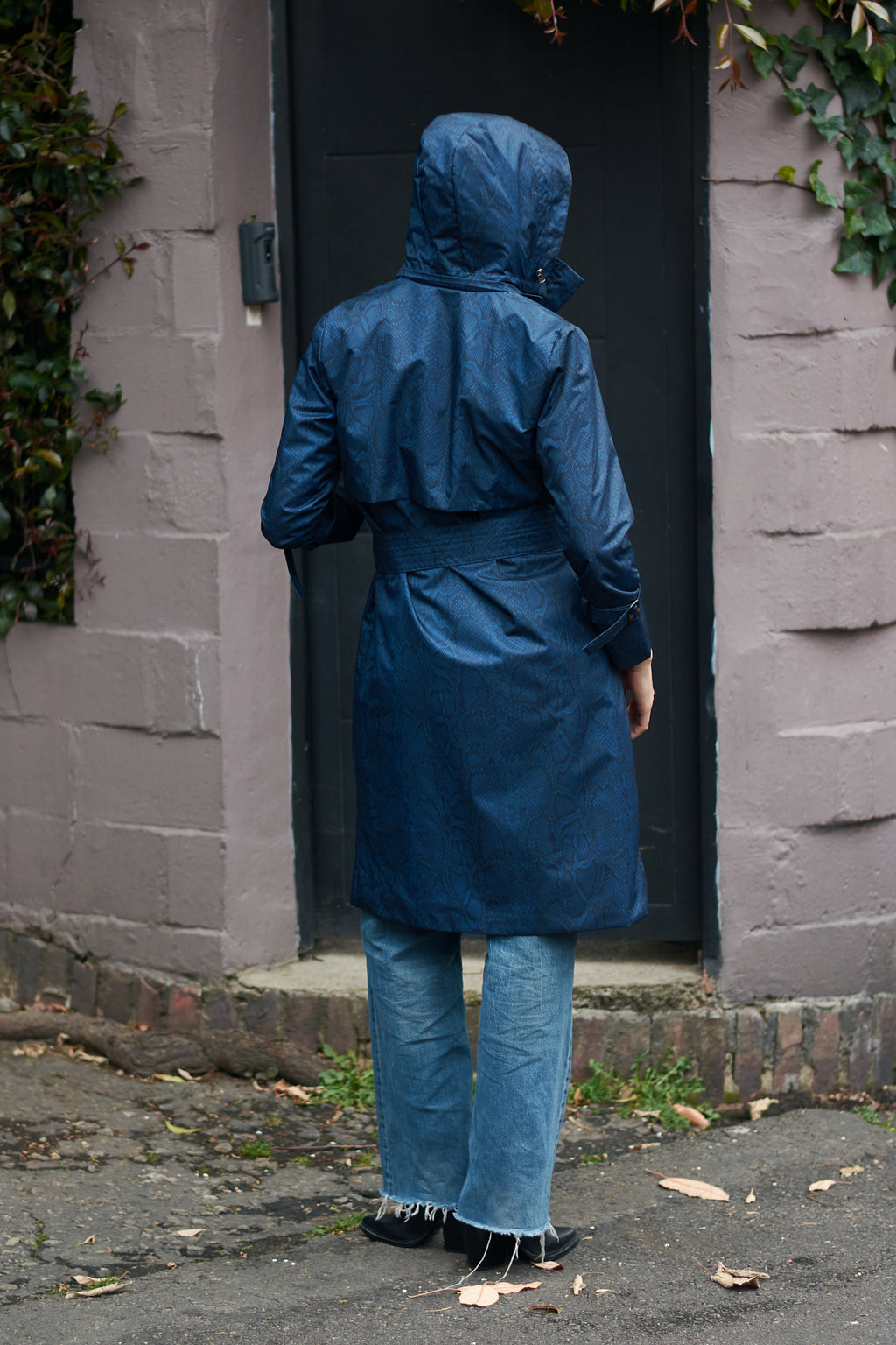 GABARDINA PITÓN REPELENTE AL AGUA AZÚL