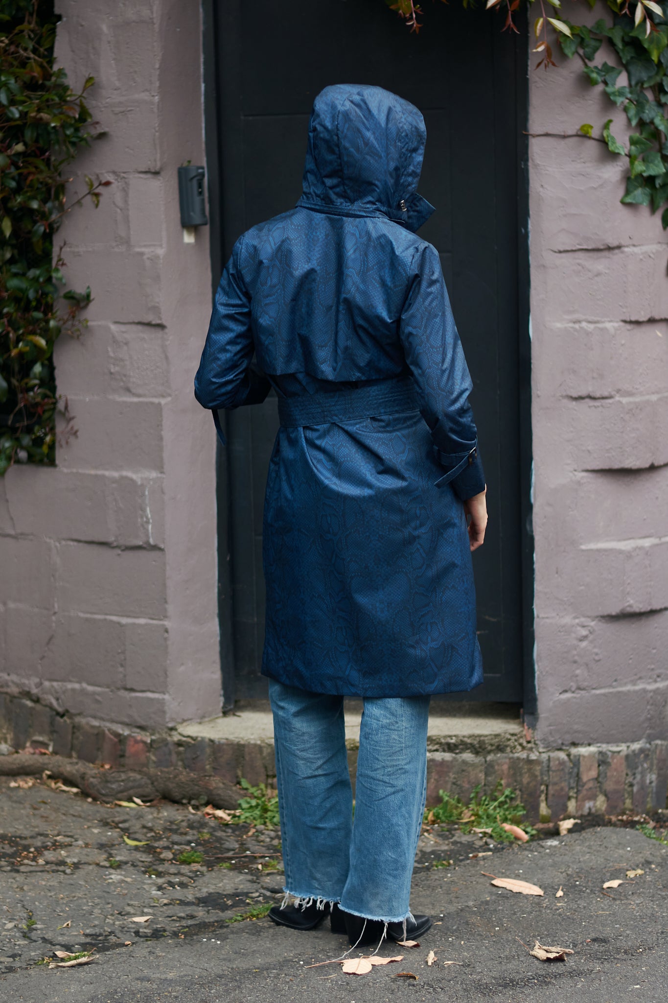 GABARDINA PITÓN REPELENTE AL AGUA AZÚL